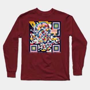 RickRoll QR Code Constructivist Art Long Sleeve T-Shirt